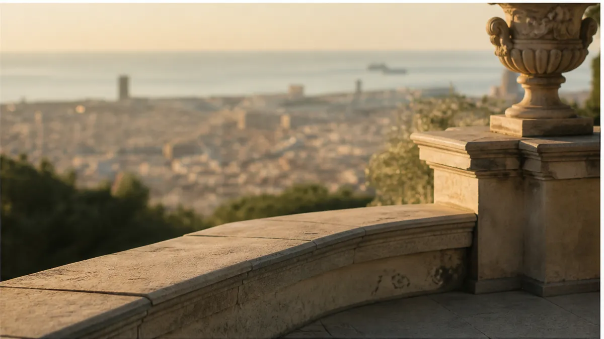 Quiet documentary terrace frame suggesting hidden proposal coverage without props