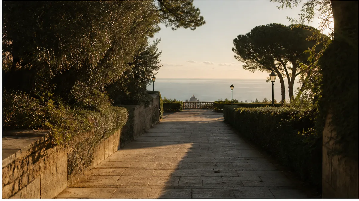 Barcelona overlook approach path mood for mapping hide point and soft exit