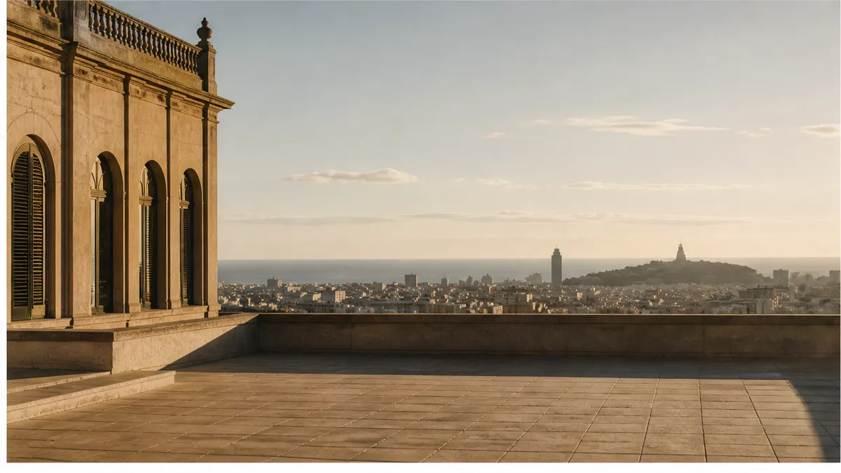 Private Mediterranean terrace and skyline – location carrying the proposal aesthetic